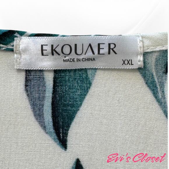 Ekouaer Women's Swimsuit Cover UpTunic Sz XXL V Neck - Picture 6 of 8